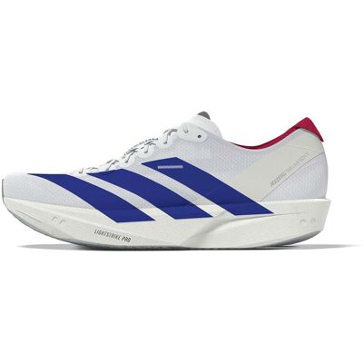 Adidas - Chaussures de running - Adizero Takumi Sen 11 Ftwwht/Royblu/Purrub pour Homme - Taille 44 2/3 - Blanc - Publicité Adidas - Chaussures de running - Adizero Takumi Sen 11 Ftwwht/Royblu/Purrub pour Homme - Taille 44 2/3 - Blanc - Publicité