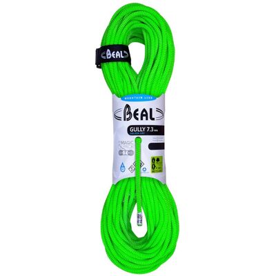 Beal - Corde d'alpinisme - Gully 7.3mm Golden Dry Green - Taille 40 m - Vert - Publicité Beal - Corde d'alpinisme - Gully 7.3mm Golden Dry Green - Taille 40 m - Vert - Publicité
