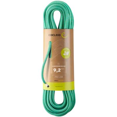 Corde d'escalade Edelrid Hummingbird Eco Dry 9,2mm 70m - Vert/Jaune - Publicité Corde d'escalade Edelrid Hummingbird Eco Dry 9,2mm 70m - Vert/Jaune - Publicité