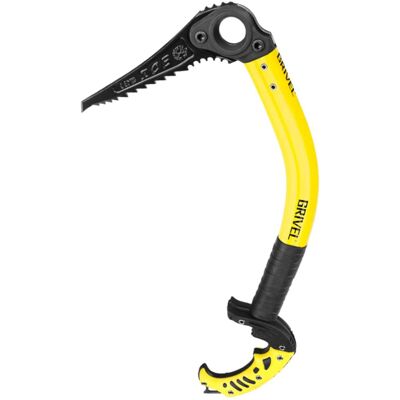 Grivel - Piolet de cascade de glace et de dry tooling - Tech Machine Ice en Aluminium - Jaune - Publicité Grivel - Piolet de cascade de glace et de dry tooling - Tech Machine Ice en Aluminium - Jaune - Publicité