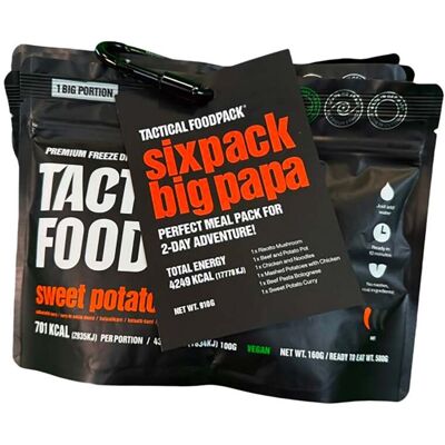 Tactical Foodpack Big Papa - Set de Repas Haute Calorie pour Extérieur - Publicité Tactical Foodpack Big Papa - Set de Repas Haute Calorie pour Extérieur - Publicité