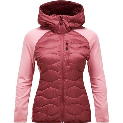 Peak Performance - Doudoune coupe-vent et déperlante - W Helium Down Hybrid Hood Wild Rouge Warm Blush pour Femme - Taille M - Rose - Publicité Peak Performance - Doudoune coupe-vent et déperlante - W Helium Down Hybrid Hood Wild Rouge Warm Blush pour Femme - Taille M - Rose - Publicité