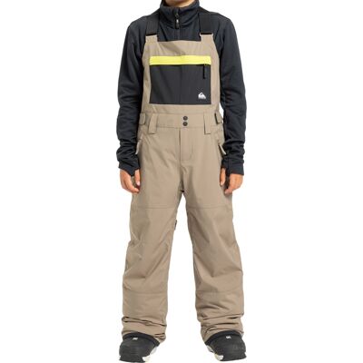 Quiksilver - Salopette de ski - Mash Up Youth Bib Fallen Rock - Taille Enfant 14 ans - Beige - Publicité Quiksilver - Salopette de ski - Mash Up Youth Bib Fallen Rock - Taille Enfant 14 ans - Beige - Publicité