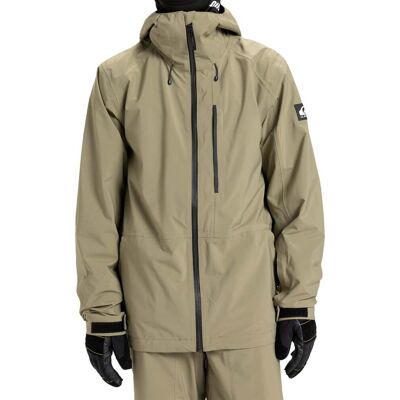 Quiksilver - Veste de ski/snowboard stretch - Muldrow 20k Jacket Fallen Rock pour Homme - Taille M - Beige - Publicité Quiksilver - Veste de ski/snowboard stretch - Muldrow 20k Jacket Fallen Rock pour Homme - Taille M - Beige - Publicité