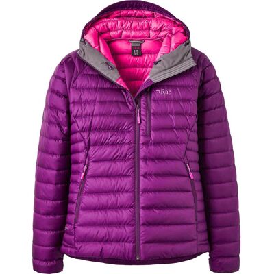 Rab - Doudoune chaude en duvet - Microlight Alpine Jacket W Mulberry pour Femme - Taille S - Violet - Publicité Rab - Doudoune chaude en duvet - Microlight Alpine Jacket W Mulberry pour Femme - Taille S - Violet - Publicité
