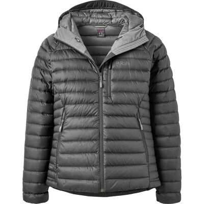 Rab - Doudoune chaude en duvet - Microlight Alpine Jacket W Black Graphene pour Femme - Taille L - Gris - Publicité Rab - Doudoune chaude en duvet - Microlight Alpine Jacket W Black Graphene pour Femme - Taille L - Gris - Publicité