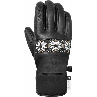 Reusch - Gants de ski imperméable et chaud en Primaloft® - Reusch Charlize R-TEX® XT Black/White/Gold pour Femme en Cuir - Taille 7 - Blanc - Publicité Reusch - Gants de ski imperméable et chaud en Primaloft® - Reusch Charlize R-TEX® XT Black/White/Gold pour Femme en Cuir - Taille 7 - Blanc - Publicité