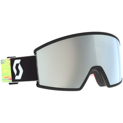 Scott - Masque de ski - Ambit Black/Neon Yellow AMP White Chrome S2 en Silicone - Noir - Publicité Scott - Masque de ski - Ambit Black/Neon Yellow AMP White Chrome S2 en Silicone - Noir - Publicité