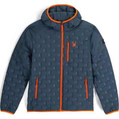 Spyder - Doudoune chaude en duvet de canard - Zenith Hooded Down Jacket Slate Blue pour Homme - Taille L - Bleu - Publicité Spyder - Doudoune chaude en duvet de canard - Zenith Hooded Down Jacket Slate Blue pour Homme - Taille L - Bleu - Publicité