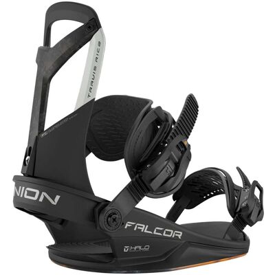 Union - Fixations de snowboard all-mountain freestyle - Falcor Black pour Homme en Nylon - Taille 43,5-46 - Noir - Publicité Union - Fixations de snowboard all-mountain freestyle - Falcor Black pour Homme en Nylon - Taille 43,5-46 - Noir - Publicité