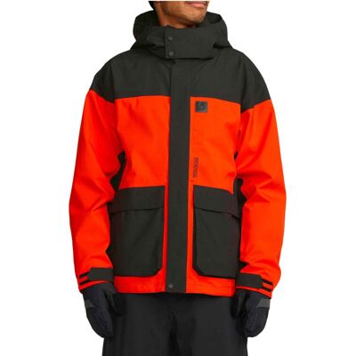 Volcom - Veste de snow imperméable et respirante - Kleveland Jacket Orange Shock pour Homme - Taille M - Publicité Volcom - Veste de snow imperméable et respirante - Kleveland Jacket Orange Shock pour Homme - Taille M - Publicité