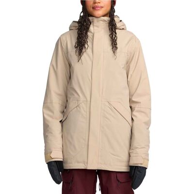 Volcom - Veste de snow imperméable et respirante - Shelter 20K 3D Stretch Jacket W Oatmeal pour Femme - Taille S - Beige - Publicité Volcom - Veste de snow imperméable et respirante - Shelter 20K 3D Stretch Jacket W Oatmeal pour Femme - Taille S - Beige - Publicité