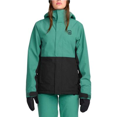 Volcom - Veste de snowboard imperméable et isolante - Bolt Insulated Jacket W Spruce Green pour Femme - Taille L - Vert - Publicité Volcom - Veste de snowboard imperméable et isolante - Bolt Insulated Jacket W Spruce Green pour Femme - Taille L - Vert - Publicité