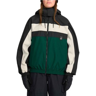 Volcom - Veste de snowboard imperméable et respirante - DLM Jacket Black Green - Taille L - Vert - Publicité Volcom - Veste de snowboard imperméable et respirante - DLM Jacket Black Green - Taille L - Vert - Publicité