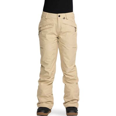 Volcom - Pantalon de snow imperméable et respirant en GORE-TEX ePE - Kanyon Insulated Gore-Tex Pant W Oatmeal pour Femme - Taille S - Beige - Publicité Volcom - Pantalon de snow imperméable et respirant en GORE-TEX ePE - Kanyon Insulated Gore-Tex Pant W Oatmeal pour Femme - Taille S - Beige - Publicité