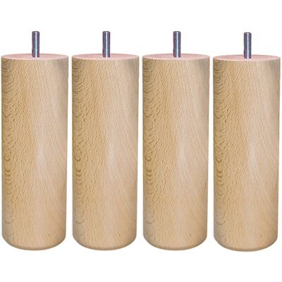 MRG Cylindre H20cm D7cm vernis naturel filetage 10mm - Publicité MRG Cylindre H20cm D7cm vernis naturel filetage 10mm - Publicité