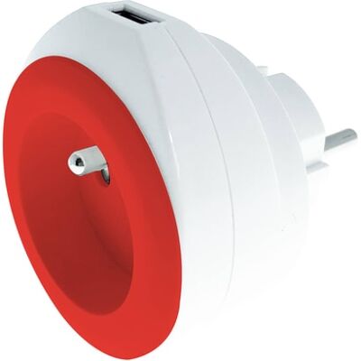 WATT&CO Adaptateur secteur Rouge - USB réversible, câble 3 en 1, 3680W - Publicité WATT&CO Adaptateur secteur Rouge - USB réversible, câble 3 en 1, 3680W - Publicité