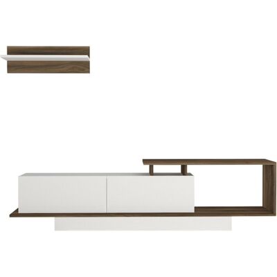 CONCEPT1 Asos - Blanc, Noyer 180 x 45 x 29,6 - Publicité CONCEPT1 Asos - Blanc, Noyer 180 x 45 x 29,6 - Publicité