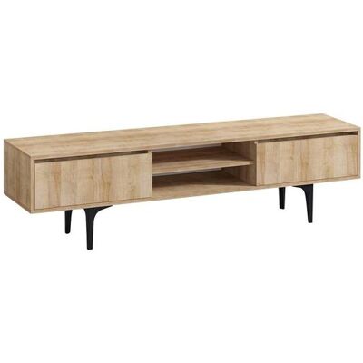 CONCEPT1 Artemis chene 180 x 40 x h47 cm - Publicité CONCEPT1 Artemis chene 180 x 40 x h47 cm - Publicité