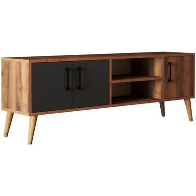 CONCEPT1 Exxen 1580 Noyer Anthracite 150x 52 x 34 - Publicité CONCEPT1 Exxen 1580 Noyer Anthracite 150x 52 x 34 - Publicité
