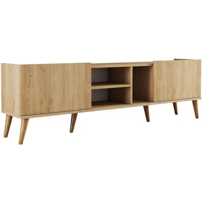Meuble TV Kailua 972 - Chêne - 180x52x34cm - Publicité Meuble TV Kailua 972 - Chêne - 180x52x34cm - Publicité