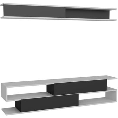 CONCEPT1 Sims - Noir, Blanc 176 x 39 x 31,5 - Publicité CONCEPT1 Sims - Noir, Blanc 176 x 39 x 31,5 - Publicité