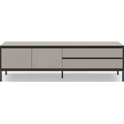 CONCEPT1 Lorenza 2P2T 180cm crème noir 180 x 40 x 55cm - Publicité CONCEPT1 Lorenza 2P2T 180cm crème noir 180 x 40 x 55cm - Publicité