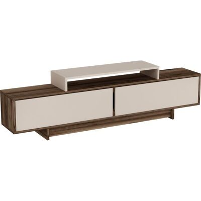 CONCEPT1 Grasyas noyer clair beige 180 x 29,6 x h50,2 cm - Publicité CONCEPT1 Grasyas noyer clair beige 180 x 29,6 x h50,2 cm - Publicité