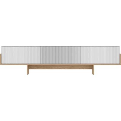 CONCEPT1 Hege blanc chene saphir 180 x 30 x h44,6 cm - Publicité CONCEPT1 Hege blanc chene saphir 180 x 30 x h44,6 cm - Publicité