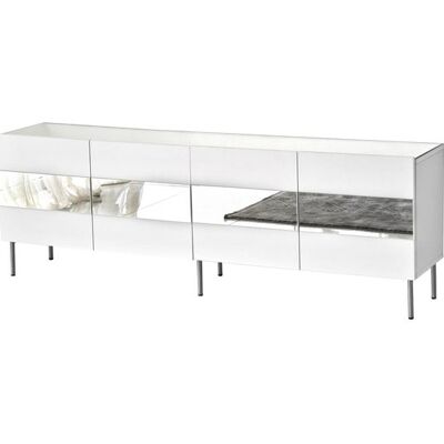 CONCEPT1 Leon blanc argent 180 x 35 x h59 cm - Publicité CONCEPT1 Leon blanc argent 180 x 35 x h59 cm - Publicité