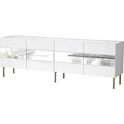 CONCEPT1 Leon blanc or 180 x 35 x h59 cm - Publicité CONCEPT1 Leon blanc or 180 x 35 x h59 cm - Publicité