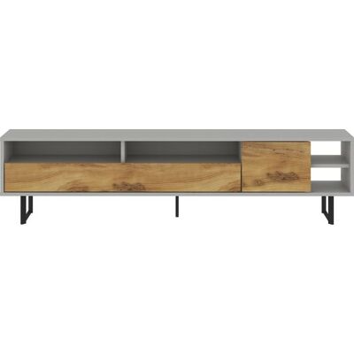 CONCEPT1 Luga gris chene 180 x 29,8 x h44,7 cm - Publicité CONCEPT1 Luga gris chene 180 x 29,8 x h44,7 cm - Publicité