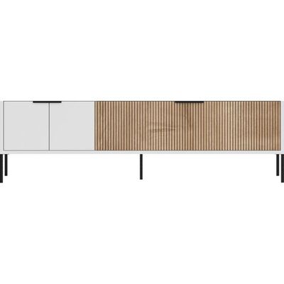 CONCEPT1 Noah rotin blanc 150 x 30 x h45 cm - Publicité CONCEPT1 Noah rotin blanc 150 x 30 x h45 cm - Publicité