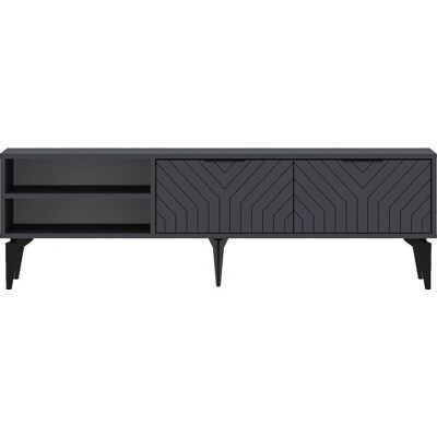 CONCEPT1 Regina anthracite 160 x 29,6 x h50 cm - Publicité CONCEPT1 Regina anthracite 160 x 29,6 x h50 cm - Publicité