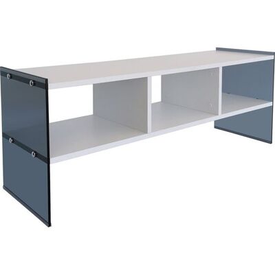 CONCEPT1 Tv401 blanc fumé 120 x 35 x h45 cm - Publicité CONCEPT1 Tv401 blanc fumé 120 x 35 x h45 cm - Publicité