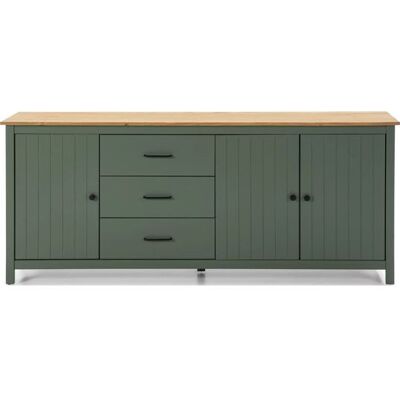 CONCEPT1 Miranda 3P3T vert cire 190 x 40 x h80cm - Publicité CONCEPT1 Miranda 3P3T vert cire 190 x 40 x h80cm - Publicité