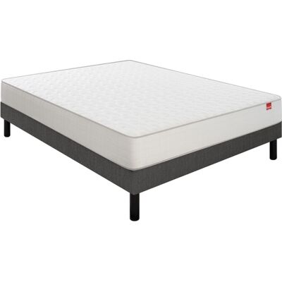 EPEDA Voyage 80x200 + sommier gris fumé + pieds - Publicité EPEDA Voyage 80x200 + sommier gris fumé + pieds - Publicité