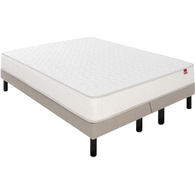 EPEDA Voyage 180x200 + 2 sommiers taupe pieds - Publicité EPEDA Voyage 180x200 + 2 sommiers taupe pieds - Publicité