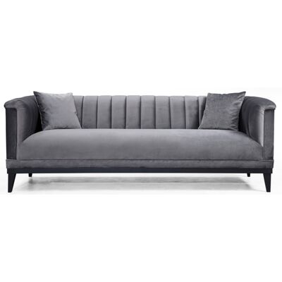 CONCEPT1 Trendy 3 places gris foncé 225 x 89 x h79 - Publicité CONCEPT1 Trendy 3 places gris foncé 225 x 89 x h79 - Publicité