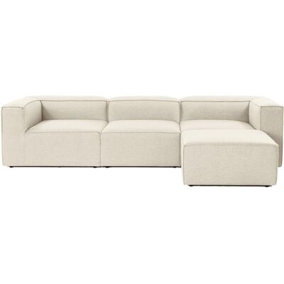 Atelier del Sofa Fora - Canapé d'angle en Cuir et Lin Écru Moderne - Publicité Atelier del Sofa Fora - Canapé d'angle en Cuir et Lin Écru Moderne - Publicité