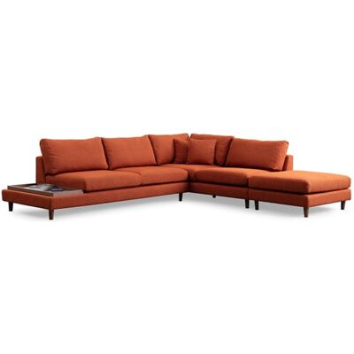 CONCEPT1 Tulip angle droit avec pouf orange 314 x 95 x h76 - Publicité CONCEPT1 Tulip angle droit avec pouf orange 314 x 95 x h76 - Publicité