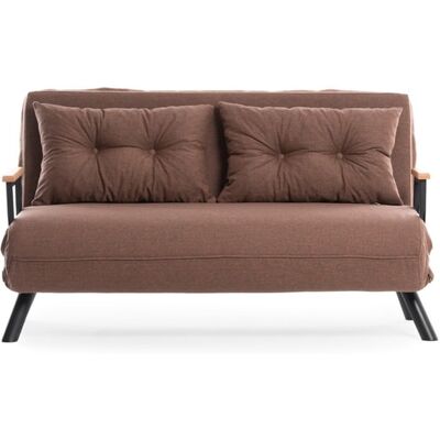 CONCEPT1 Sando 2 places marron clair 133 x 78 x h78 - Publicité CONCEPT1 Sando 2 places marron clair 133 x 78 x h78 - Publicité