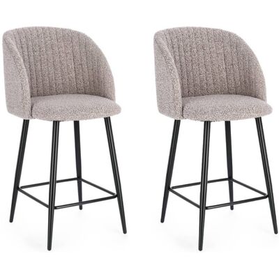 Tabouret de Cuisine BIZZOTTO Queen Noir Vison - Publicité Tabouret de Cuisine BIZZOTTO Queen Noir Vison - Publicité