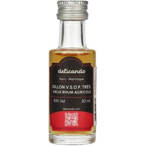 Rhum Dillon Dillon V.S.O.P. Très Vieux Rhum Agricole 43% Vol. 0,02l - Publicité Rhum Dillon Dillon V.S.O.P. Très Vieux Rhum Agricole 43% Vol. 0,02l - Publicité