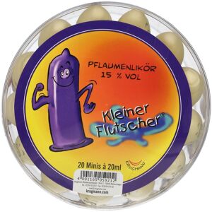 Krugmann's Kleiner Flutscher Pflaumenlikör 15% Vol. 20x0,02l - Publicité Krugmann's Kleiner Flutscher Pflaumenlikör 15% Vol. 20x0,02l - Publicité
