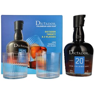 Rhum Dictador Dictador 20 Years Old ICON RESERVE Colombian Rum 40% Vol. 0,7l en boîte cadeau avec 2 Verres - Publicité Rhum Dictador Dictador 20 Years Old ICON RESERVE Colombian Rum 40% Vol. 0,7l en boîte cadeau avec 2 Verres - Publicité