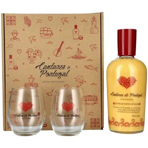Cantares de Portugal Licor de Pastel de Nata 15% Vol. 0,7l en boîte cadeau avec 2 Verres - Publicité Cantares de Portugal Licor de Pastel de Nata 15% Vol. 0,7l en boîte cadeau avec 2 Verres - Publicité