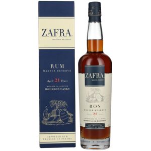 Zafra Ron Zafra Añejo 21 Años Ron Master Reserve 40% Vol. 0,7l en boîte cadeau - Publicité Zafra Ron Zafra Añejo 21 Años Ron Master Reserve 40% Vol. 0,7l en boîte cadeau - Publicité