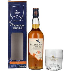 Whisky Talisker Talisker 10 Years Old Single Malt Scotch Whisky 45,8% Vol. 0,7l en boîte cadeau avec Tumbler Verre - Publicité Whisky Talisker Talisker 10 Years Old Single Malt Scotch Whisky 45,8% Vol. 0,7l en boîte cadeau avec Tumbler Verre - Publicité