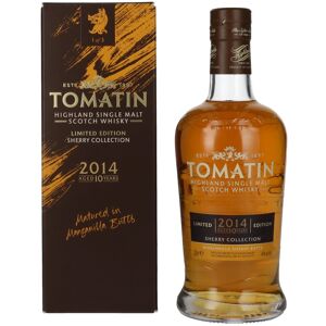 Whisky Tomatin Tomatin 10 Years Old SHERRY COLLECTION Manzanilla Sherry Butts Limited Edition 2014 46% Vol. 0,7l en boîte cadeau - Publicité Whisky Tomatin Tomatin 10 Years Old SHERRY COLLECTION Manzanilla Sherry Butts Limited Edition 2014 46% Vol. 0,7l en boîte cadeau - Publicité
